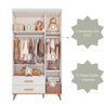 Quarto de Bebê Ludmila Retrô Guarda Roupa Cômoda Infantil com Fraldario - 7