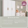 Quarto de Bebê Ludmila Retrô Guarda Roupa Cômoda Infantil com Fraldario - 2