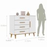 Quarto de Bebê Ludmila Retrô Guarda Roupa Cômoda Infantil com Fraldario - 6