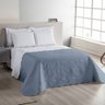 Colcha Queen Tropical Dupla Face Cama de Casal Azul - 1