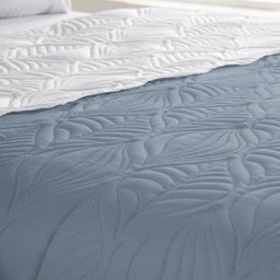 Colcha Queen Tropical Dupla Face Cama de Casal Azul - 4