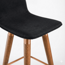 Ver imagem 4 de Kit 3 Banquetas Linho com Detalhes em Aço Design Premium:preto/cobre