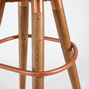 Ver imagem 6 de Kit 3 Banquetas Linho com Detalhes em Aço Design Premium:preto/cobre