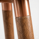 Ver imagem 5 de Kit 3 Banquetas Linho com Detalhes em Aço Design Premium:preto/cobre