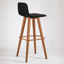 Ver imagem 3 de Kit 3 Banquetas Linho com Detalhes em Aço Design Premium:preto/cobre