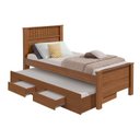 Ver imagem 1 de Cama Solteiro Athenas 2 Gavetas c/Auxiliar Rovere - Lopas