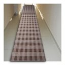 Ver imagem 3 de Tapete Passadeira Emborrachada Pvc Antiderrapante 0,65x4,00m Xadrez Cinza Marrom