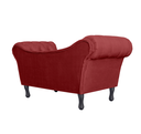 Ver imagem 3 de Sofá Recamier Recepção Decorativo 02 Lugares Londres Suede Vermelho - Incasa Decor