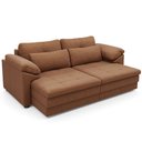 Ver imagem 1 de Sofá Retrátil para Sala de Estar 3 Lugares 250cm Riza S03 Couro Soft Mel - Lyam Decor