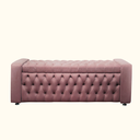 Ver imagem 2 de Kit Cabeceira com Calçadeira Elegance para Cama de Casal 1,40 Cm Suede Rose - Biselo's Decor