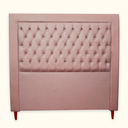 Ver imagem 1 de Kit Cabeceira com Calçadeira Elegance para Cama de Casal 1,40 Cm Suede Rose - Biselo's Decor