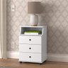 Mesa de cabeceira LUXO NEW I 3 gavetas Várias Cores:BRANCO - 2