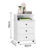 Mesa de cabeceira LUXO NEW I 3 gavetas Várias Cores:BRANCO - 4