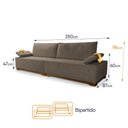 Ver imagem 3 de Sofá Living Braço Articulado Deluxe 2,50m Bouclê