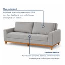 Ver imagem 7 de Sofá Cama Living Reclinável 223cm Pés em Madeira Maciça Lyon