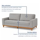 Ver imagem 7 de Sofá Cama Living Reclinável 223cm Pés em Madeira Maciça Lyon
