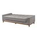 Ver imagem 4 de Sofá Cama Living Reclinável 223cm Pés em Madeira Maciça Lyon