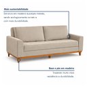 Ver imagem 6 de Sofá Cama Living Reclinável 223cm Pés em Madeira Maciça Lyon