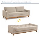 Ver imagem 5 de Sofá Cama Living Reclinável 223cm Pés em Madeira Maciça Lyon