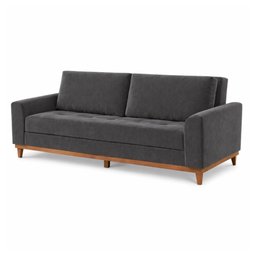 Sofá Cama Living Reclinável 223cm Pés em Madeira Maciça Lyon - 2