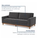 Ver imagem 7 de Sofá Cama Living Reclinável 223cm Pés em Madeira Maciça Lyon