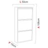 Sapateira de Aço 50 cm com 3 Portas com Abertura Simultânea na Cor Branca - 4