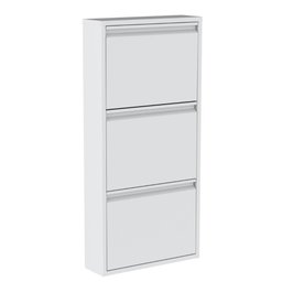 Sapateira de Aço 50 cm com 3 Portas com Abertura Simultânea na Cor Branca - 2