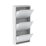 Sapateira de Aço 50 cm com 3 Portas com Abertura Simultânea na Cor Branca - 1