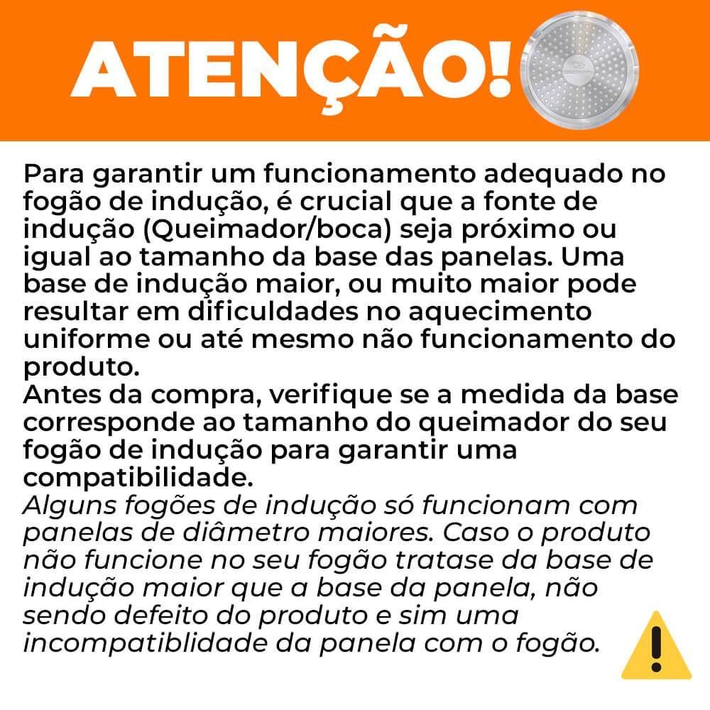 Conjunto de Panelas de Indução Antiaderente Cerâmica Viena Preto 5 Peças - Casambiente - 8