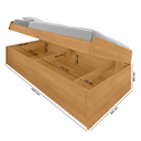 Ver imagem 4 de Cama Solteiro 188 X 88 Reforçada com Báu Organizador Camila:naturalle