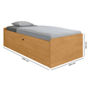 Ver imagem 3 de Cama Solteiro 188 X 88 Reforçada com Báu Organizador Camila:naturalle