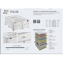 Ver imagem 3 de Colchão King Size Molas Ensacadas Macio Pulse Malha Latex Gel 193x203x35cm King Koil Branco