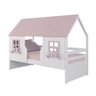 Cama Casinha Encantada Madeira Maciça Branco/ Rosa Megamobilia - 2
