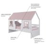 Cama Casinha Encantada Madeira Maciça Branco/ Rosa Megamobilia - 4
