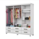 Ver imagem 5 de Guarda Roupa Casal D22 6 Portas 6 Gavetas Branco