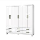 Ver imagem 1 de Guarda Roupa Casal D22 6 Portas 6 Gavetas Branco
