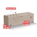 Ver imagem 6 de Recamier Baú Berlim Veludo Bege Queen 1,50m Estofado Pés PVC Preto