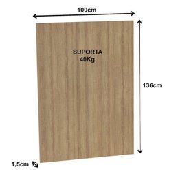 Kit com Mesa para Reunião 6 Lugares e Painel para Tv até 37 Polegadas - 7