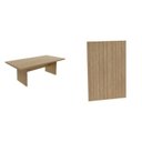 Ver imagem 2 de Kit com Mesa para Reunião 6 Lugares e Painel para TV até 37 Polegadas Marrom/Amendoa