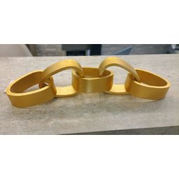 Corrente Resina Dourada Decorativa 5 Elos 30,5x9,3x9cm - 1