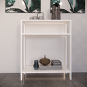 Ver imagem 3 de Aparador Mesinha de Apoio Buffet Cantinho do Café para Sala, Escritório, Quarto em MDF Branco