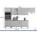 Ver imagem 3 de Kit Cozinha 6 Peças 13 Portas Bless CZ674 Off Linea
