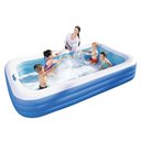 Ver imagem 2 de Piscina Inflável Retangular Azul 540 Litros Pvc Vg+
