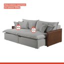 Ver mais imagens de Sofá 2 Lugares Retrátil 194cm Pés em Madeira Maciça Hamburgo 