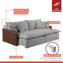 Ver imagem 2 de Sofá 2 Lugares Retrátil 194cm Pés em Madeira Maciça Hamburgo 