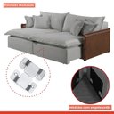 Ver imagem 6 de Sofá 2 Lugares Retrátil 194cm Pés em Madeira Maciça Hamburgo 