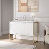 Balcão Buffet Bolzano Branco Dourado - 1