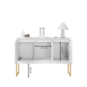 Ver imagem 3 de Balcão Buffet Bolzano Branco Dourado