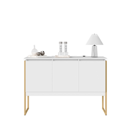 Balcão Buffet Bolzano Branco Dourado - 4