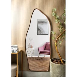 Espelho Grande Corpo Inteiro com Moldura Metal Orgânico Decorativo 170x70cm Luxo - 1